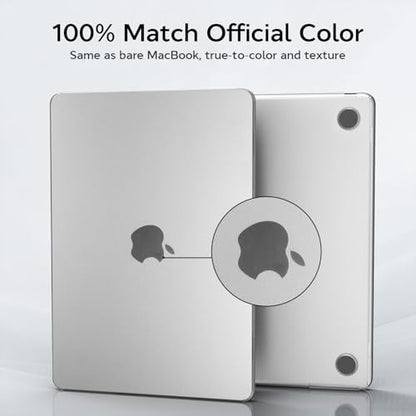 B BELK Compatible with MacBook Air 13 inch Case 2026 2025-2022 M5 M4 M3 M2 | [100% Official Color] [Slim Armor] Plastic Hard Shell for MacBook Air 13.6 inch Case (A3449 A3240 A3113 A2681), Matte Clear - color: Matte Clear