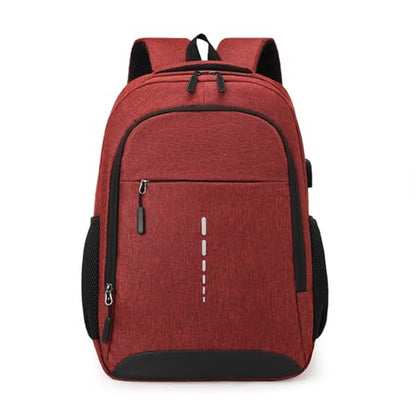 Large Capacity Multi Pocket Laptop Backpack Built With USB Charging Port Waterproof Anti Theft Business Travel Durable College Backpacks for Men Women Commute Work Vacation Trip Red - color: Red