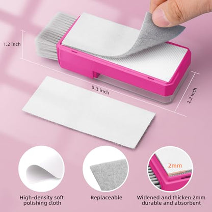 Keyboard Cleaner & Laptop Cleaning Kit, All-in-1 for Computer PC, HotPink | Electronics Deep Cleaning Reusable Brush Tool, Screen-Safe Spray, for iPhone iPad Macbook Airpod Camera, Gaming Accessories - color: HotPink