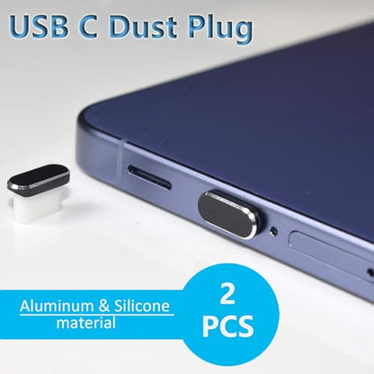 USB-C Anti-Dust Plug Set with Speaker Dust Cover, 10 Pack Charging Port Protectors, Compatible with iPhone 17, 16, 15 Series
