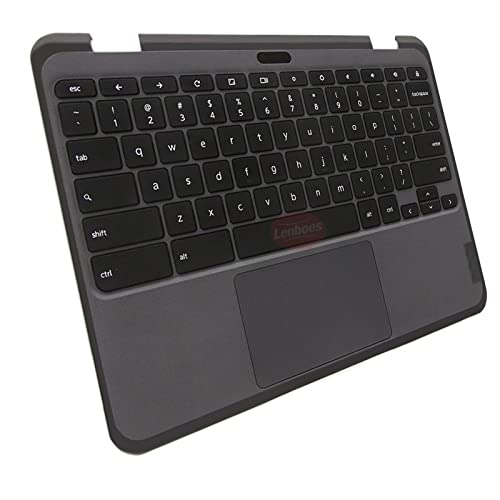 Palmrest Upper Case Top Cover with US Keyboard Touchpad Assembly Replacement for Lenovo 300e Chromebook Gen 3 82J9 82JA LTE 5M11C94763 (WFC Hole) - color: Palmrest Assembly WFC LTE 5M11C94763