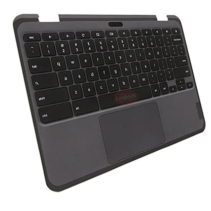 Palmrest Upper Case Top Cover with US Keyboard Touchpad Assembly Replacement for Lenovo 300e Chromebook Gen 3 82J9 82JA LTE 5M11C94763 (WFC Hole) - color: Palmrest Assembly WFC LTE 5M11C94763