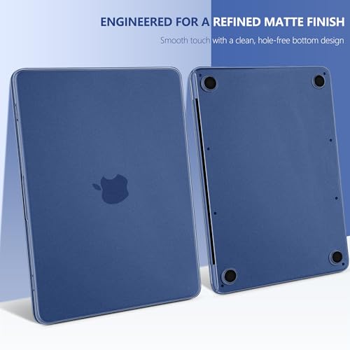 Batianda CrystalMist Case for MacBook Neo 13 Inch 2026, Frosted Indigo | 4-in-1 Bundle Official Color Matched, Frosted Translucent Shell, Anti-Fingerprint Matte Finish, Slim Lightweight Protection - color: Matte Indigo