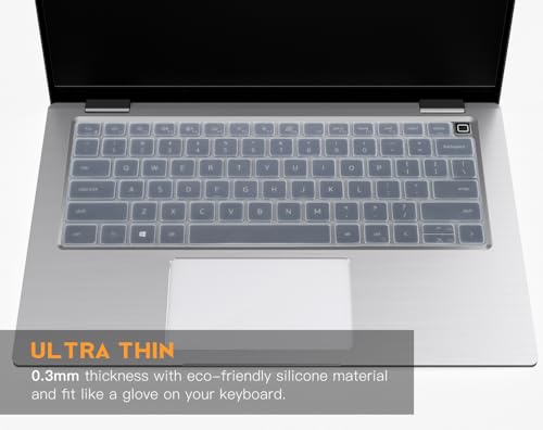 Keyboard Cover for Dell Latitude 3440 3450 5420 5430 5440 5450 14", Latitude 7420 7430 7440 7450 14 /Latitude 9510 9520 7520 15.6/14" Latitude 9420 9430 Protector Skin, Clear - color: Clear
