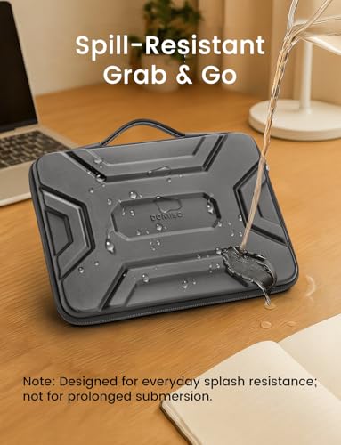 DOMISO 15.6 inch Laptop Sleeve, Shockproof and Waterproof EVA Protective Laptop Case, Laptop Sleeves for 16" MacBook Pro/Max M2 M1 2019-2023,15"-16" HP Dell Asus Laptop,Dell XPS 15, Dark Grey - color: Dark Grey, size: 15.6 inch