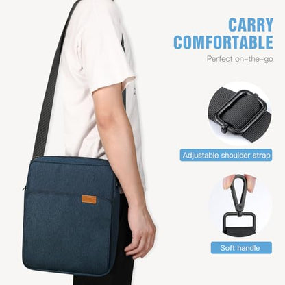 TiMOVO 9-11" Tablet Sleeve Bag Carrying Case with Strap, Indigo | Fits iPad A16 11", Pad Air 11/5th & 4th 10.9", 10th Gen/10.2", Galaxy Tab A11 Plus, Multi-Pocket, Handle, Padded Protection - color: Indigo, size: 9-11