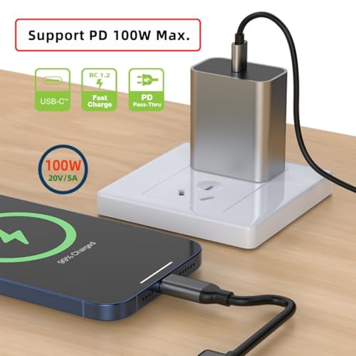 chenyang USB C Hub,3 in 1 USB C to HDMI 4K@120hz/USB 3.0 10Gbps/USB PD 100W Charging Multi-Port Adapter - style: HDMI PD 100W