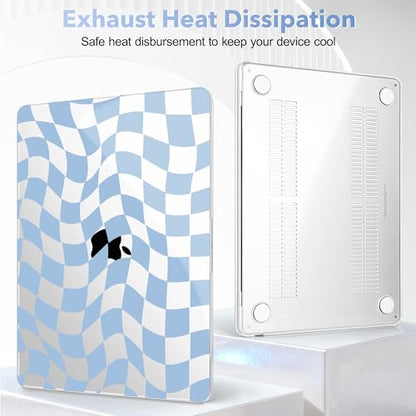 May Chen for MacBook Air 15 inch Case M5 M4 M3 M2 2026 2024-2023, Model A3448 A3241 A3114 A2941, Closes Seamlessly Hard Shell Laptop Cover with Keyboard Cover, Abstract & Grid - color: Abstract & grid