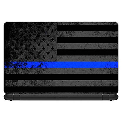 IT'S A SKIN Custom Laptop Vinyl Stickers - Ideal for 13.3 to 16 Inch Screens of HP, Lenovo, Apple, Dell, Compaq, Asus, Acer - Thin Blue line American Flag Distressed - Perfect Laptop Accessories - color: Style 7