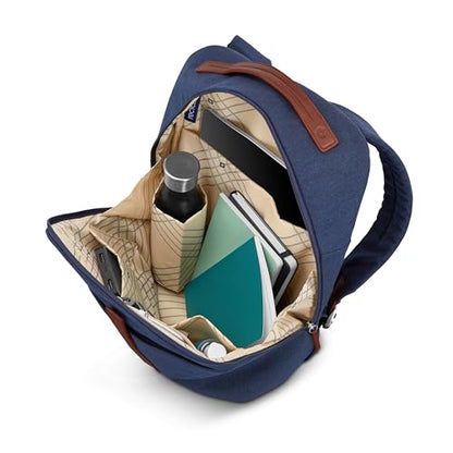 Samsonite Virtuosa Carry-On Travel Backpack with Padded Laptop Sleeve, Navy - color: Navy
