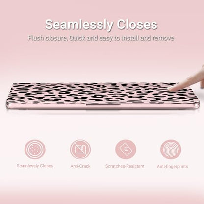 MOSISO Leopard Grain Hard Case Compatible with MacBook Neo 13 inch 2026 Release Model A3404, 3 in 1 Crack-Resistant Protective Hard Shell Case&Keyboard Cover&Screen Protector, Blush - color: Blush