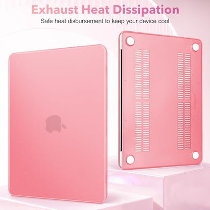 May Chen for MacBook Neo 13 inch Liquid Retina Display ((2026 Release A3404), Slim & Lightweight Protective Case with Screen Protector&Keyboard Cover&Dust Plug, Frosted Pink - color: Frosted Pink