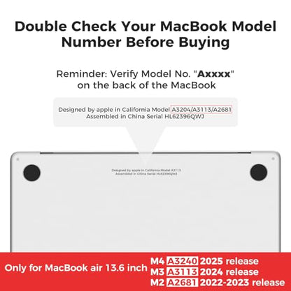 iCasso for M4 MacBook Air 13 inch Case 2026 2025-2022 M3 M2 Model A 3240 A3113 A2681, Sturdy Protective Hard Shell Case for Mac Air 13.6", Keyboard Cover + Screen Protector,Parrot Green - color: Parrot Green