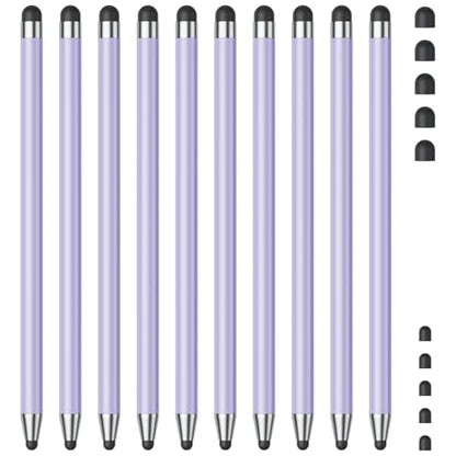 Stylus (10Pcs), Stylus Pen for Touchscreen, High Precision and Sensitivity Stylus Pen for iPad/iPhone/Samsung/Android Smartphone and Tablets, Compatible with All Capacitive Touch Screen (Purple) - color: Purple