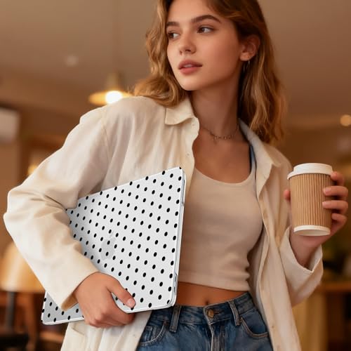 May Chen for MacBook Neo Case 13 inch 2026 | 100% Match Official Color | Pattern Printing, Anti-Crack & Scratch & Fingerprint | Protective Hard Shell Cases Laptop Model A3404, Black Polka dot - color: Black Polka dot