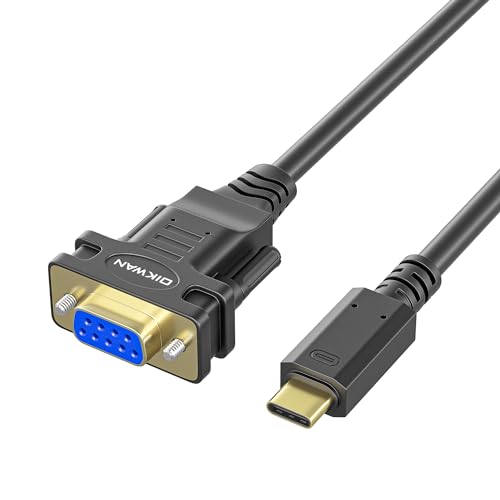 USB-C to Serial Adapter, 6FT RS232 DB9 Female Converter Cable, FTDI Chip, Compatible with Windows, Mac, Linux, Type C Device, Industrial Applications, Data Communication - size: 6FT, style: RS-232 DB9 Female to USB-C