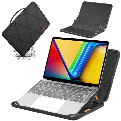 Smatree MS50 Hard EVA Sleeve Case with Stand Compatible for 14 inch ASUS Vivobook 14 X1407/14X OLED/S 14 Flip OLED,for 14 inch Vivobook 14 M1407/14 X1407QA/S14 S3407QA Copilot+PC, Zenbook 14 UX3402 | Compatible for ASUS Vivobook 14X OLED/S 14 Flip OLED, f
