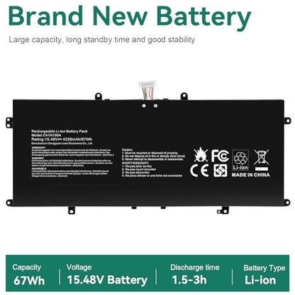 Futurebatt C41N1904 Battery Replacement for ASUS ZenBook 14 UX425 UX425UA UX425EA UX425JA 13 UX325EA UX325JA UM325SA UX363EA UX363JA Flip S UX371 UX393 UX393EA UX371EA S14 S435 S435EA - size: C41N1904 12.60*5.28*1.06 in