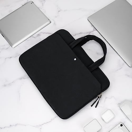 15.6-16 Inch Laptop Sleeve Case Carrying Bag with Handle, Black | Compatible with 15.6 Inch Laptop Computer, 15-16 Inch MacBook Pro/Air, Slim Lightweight Protective Computer Portable Bag - color: Black, size: 15.6/16 Inch