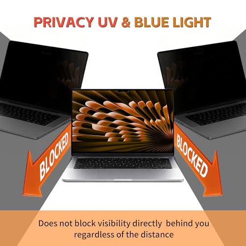 Juvraixo Magnetic Privacy Screen Protector for Macbook Pro 14 Inch | (2021-2024, M1, M2, M3, M4), Matte Removable Private Anti Blue Light Glare for 14.2" Mac Pro Laptop Computer