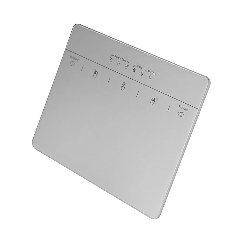 Wired & Wireless Metal Touchpad for PC Computer & Laptop, Rechargeable Trackpad Travel-Friendly Bluetooth & USB Mouse Pad for Windows 7/10/11, Silver - color: Silver