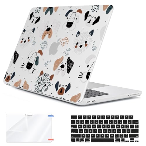 Compatible with 2026 MacBook Neo 13 inch Case Model A3404 with A18 Pro Chip, Sturdy Protective Hard Shell Case & Keyboard Cover & Screen Protector & Webcam Cover, Funny Dog - color: Funny Dog
