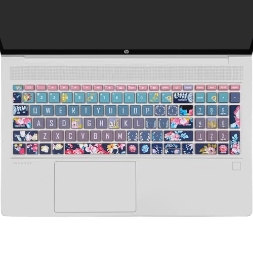 Keyboard Cover for 15.6" HP ProBook 450/455/650 G8/G9/10, Cute Keyboard Skin, Red Flowers - color: Red Flowers