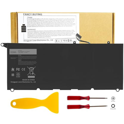 JD25G 90V7W 0N7T6 P54G 5K9CP JHXPY Laptop Battery Replacement for Dell XPS 13 XPS 13 9350 9343 XPS13 13D XPS13D 13-9343 13-9350 13D-9343 13D-9343-1708, 090V7W 0DRRP 0RWT1R RWT1R JHXPY53 05K9CP - size: 10.08*4.09*0.2inch JD25G