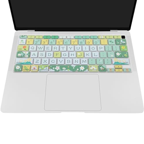 Silicone Keyboard Cover for MacBook Air 13 inch 2021 2020 Model A2179 A2337 M1 Chip, Spring Flowers - color: Spring Flowers