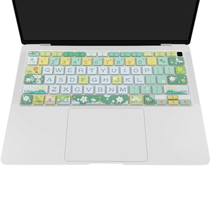 Silicone Keyboard Cover for MacBook Air 13 inch 2021 2020 Model A2179 A2337 M1 Chip, Spring Flowers - color: Spring Flowers