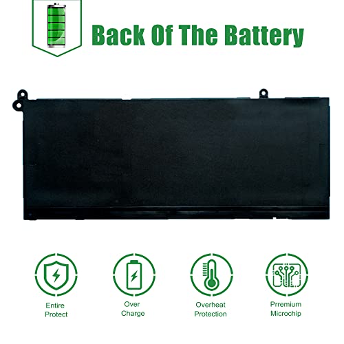 G91J0 Laptop Battery Replacement for Dell Inspiron 3510 3511 3515 5510 5515 5518 5310 5410 5415 5418 Series Notebook 0927N5 0927N5 G91JO Black 11.25V 41Wh 3467mAh - size: 13.1*5.5*1.3inch G91J0