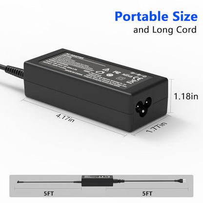 Replacement for HP Laptop Charger 45W;Compatible with HP Stream Pavilion Laptop Computer Blue Tip Power Adapter