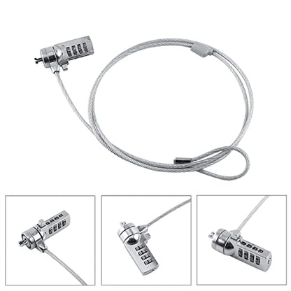 Laptop Locking Cable, Digit Password Lock, 110cm 4 Digit Password Combination Security Lock Cable Laptop Theft Deterrent Security Locks Computer Lock for Notebook PC