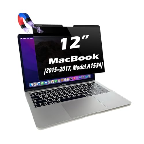 Magnetic Privacy Screen for MacBook 12" (2015–2017, A1534) – Anti-Glare, Blue Light Filter, UV Protection, Magnetic Snap-On, Privacy Shield (MacBook 12(A1534)) - size: MacBook 12(A1534)