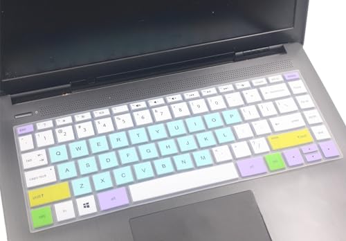 Keyboard Skin Compatible with HP Pavilion x360 14" Touch-Screen 14M-BA/BF/BW/CD/DH Series 14-DH2075NR, HP 14" 14-BA/BF/CM/CF/CE/BW/FQ/DQ/DK/DH/DS/DG/DF Series Laptop (Mix Colors) - color: Mix Colors