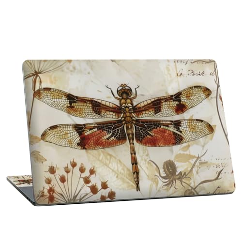 Universal Laptop Skin Sticker with 2 Wrist Pad Skins, Waterproof Scratch Resistant Vinyl Laptop Cover Decal, Cut to Fit for 11–15.6 Inch MacBook HP Dell Lenovo, Dragonfly - color: Dragonfly