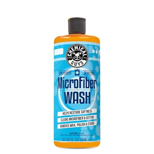 Chemical Guys, Microfiber Wash Detergent, Towel & Pad Deep Clean, 32 oz | Concentrated detergent lifts wax and polish residue from towels and pads, restoring softness and absorbency - size: 32 Fl Oz (Pack of 1)