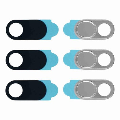 Metal 3Pcs Webcam Cover Sticker Lens Slide for Laptop Smartphone Tablet Computer Protection from Hackers Thickness 0.7mm (Silver) - color: Silver