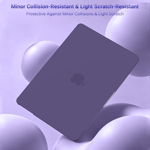 MOSISO Compatible with MacBook Air 13 inch Case M5 2026 M4 M3 M2 2025-2022 | A3449 A3240 A3113 A2681, Hard Shell&Keyboard Cover&Screen Film&Pouch for MacBook Air 13.6 inch Case, Imperial Purple - color: Imperial Purple