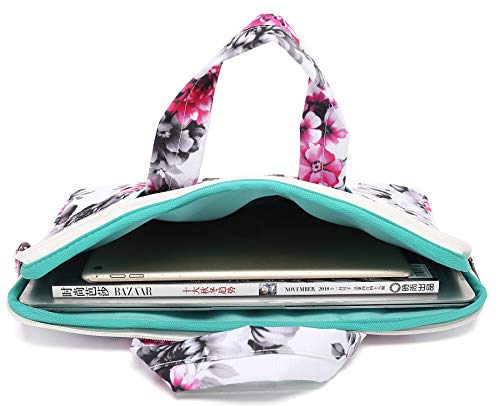 Chrysanthemum Pattern Water Resistant Laptop Shoulder Messenger Bag for MacBook Pro 16 inch and 15.6 inch 16 inch Laptop - color: Chrysanthemum