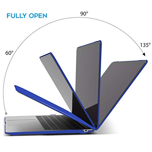 IBENZER Compatible with New MacBook Air 13 inch Case 2022 2021 2020 M1 A2337 A2179 A1932, Plastic Hard Shell Case with Keyboard Cover for Mac Retina Display with Touch ID, Royal Blue, MMA-T13RBL+1A - color: Royal Blue