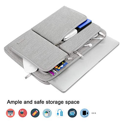 Lacdo 360° Protective Laptop Sleeve Case for 16 inch MacBook Pro M5 Pro/Max A3428 A3429 (2026), M4/M3/M2/M1 A3403 A3186 A2991 A2780 A2485 A2141, 15 inch Surface Laptop 7/6/5/4/3 Computer Bag, Gray - color: Gray, size: New MacBook Pro 16 Inch