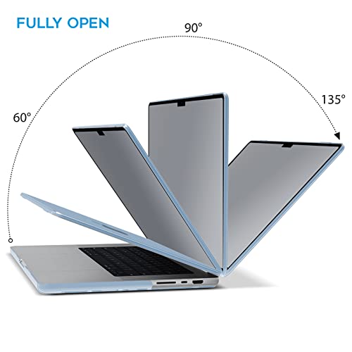 IBENZER Compatible with MacBook Pro 14 Inch Case 2026 2025 2024 2023 2022 M5 M4 M3 M2 M1 A3434 A3112 A3185 A3401 A2918 A2992 A2779 A2442 Mac Pro/Max,HardShellCase&KeyboardCover,SerenityBlue,T14SRL+1 - color: Sierra Blue, size: For Macbook Pro 14" with Tou