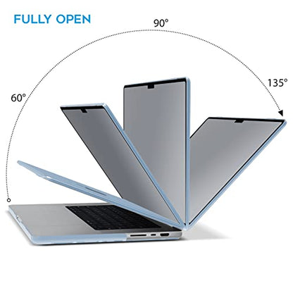 IBENZER Compatible with MacBook Pro 14 Inch Case 2026 2025 2024 2023 2022 M5 M4 M3 M2 M1 A3434 A3112 A3185 A3401 A2918 A2992 A2779 A2442 Mac Pro/Max,HardShellCase&KeyboardCover,SerenityBlue,T14SRL+1 - color: Sierra Blue, size: For Macbook Pro 14" with Tou