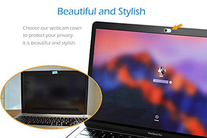 CloudValley Laptop Camera Cover Slide, Metal 0.023 Inch Ultra-Thin, 2 Pack | Web Webcam Cover for MacBook Pro / Air, Laptop, iMac, iPad, iPhone 8/7, PC Accessories, Privacy Protection, Black & White - color: Withe & Black