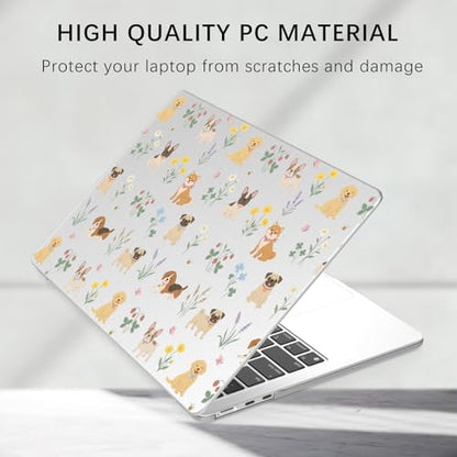 Compatible with MacBook Neo 13 inch Case 2026 Cute Dog Flower | Release Model A3404 with A18 Pro Chip | Protective Hard Shell Matte Cover for MacBook Neo 13'' - color: Dog B, size: MacBook Neo 13 inch