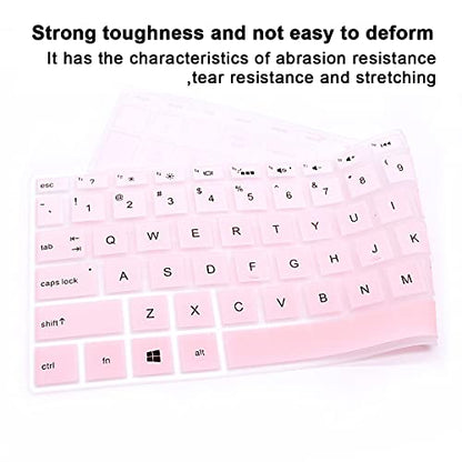 English Silicone Keyboard Cover for HP Envy x360 15.6''Series /2020 2019 Pavilion 15/Pavilion x360 15.6" Series/Envy 17 17.3" Series/Laptop 15t 17t 17-ca0011nr 17-by0040nr,Light Pink - color: Light Pink