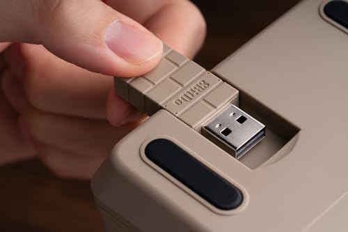 8Bitdo Retro 18 Mechanical Numpad for Windows & Android, C64 Edition | Bluetooth, 2.4G and Wired, Calculator Mode, Retro LED Display, Kailh Box White Switches V2 - color: C64 Edition