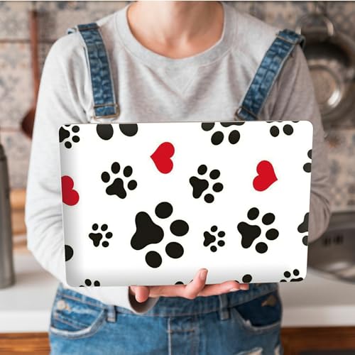Universal Laptop Skin Sticker with 2 Wrist Pad Skins, Waterproof Scratch Resistant Vinyl Laptop Cover Decal, Cut to Fit for 11–15.6 Inch MacBook HP Dell Lenovo, Dog Paws Print - color: Dog Paws Print
