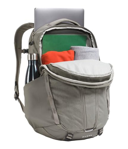 The North Face Surge Laptop Pack, Stone Slab Lt Hth/Stone Slab, OSFA | Everyday Travel Bag, Laptop Sleeve, Water-Repellent - color: Stone Slab Light Heather/Stone Slab